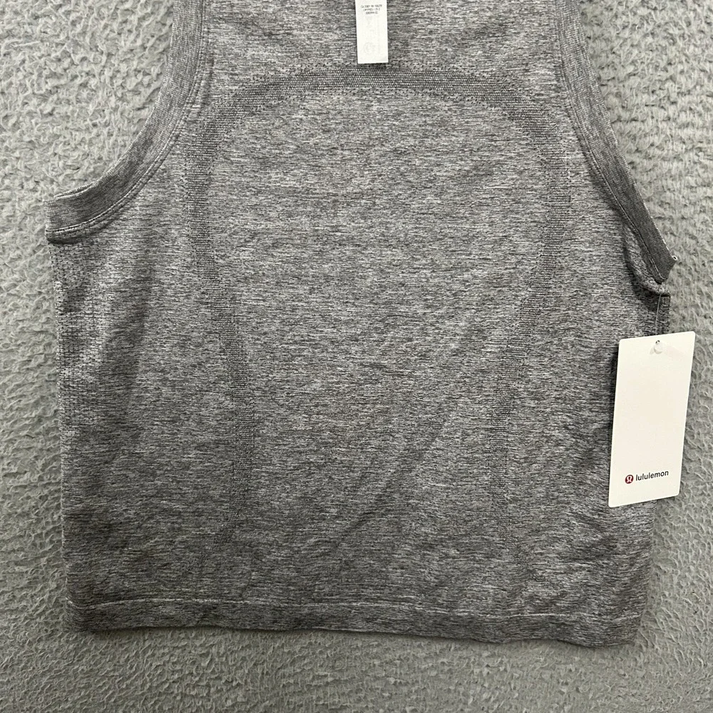 Lululemon Shirt Womens 6 Gray Swiftly Relaxed Tank Top Stretch Gym Active Wear - Picture 5 of 11